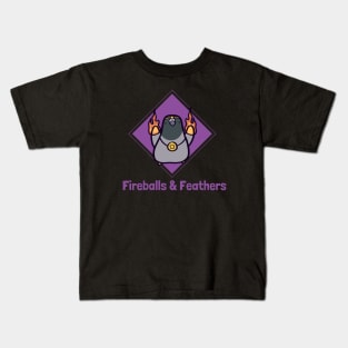 Fireballs & Feathers Sorcerer Pigeon Kids T-Shirt